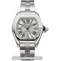 Cartier Roadster GMT Stainless Steel Mens Automatic Wristwatch-W62032X6