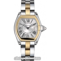 Cartier Roadster Series 18k Yellow Gold and Stainless Steel Ladies Swiss Quartz Wristwatch-W62026Y4