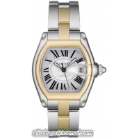 Cartier Roadster Series 18k Yellow Gold and Stainless Steel Mens Automatic Wristwatch-W62031Y4