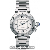 Cartier Pasha Seatimer Great Stainless Steel Mens Automatic Wristwatch-W31080M7