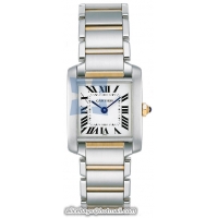 Cartier Tank Francaise Fashionable Stainless Steel Ladies Swiss Quartz Wristwatch-W51007Q4