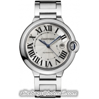 Cartier Ballon Bleu Large Series Wonderful Stainless Steel Mens Automatic Wristwatch-W69012Z4