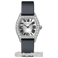 Cartier Tortue Fashionable 18kt White Gold Ladies Manual Winding Wristwatch-WA507231