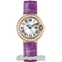 Cartier Ballon Bleu Small Series Beautiful Ladies Swiss Quartz Wristwatch-WE900251