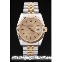 Rolex Datejust Golden Round Cutwork Men Watch-RD2363