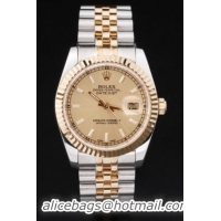 Rolex Datejust Golden Round Cutwork Men Watch-RD2364