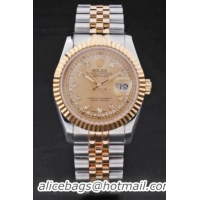 Rolex Datejust Golden Round Cutwork Men Watch-RD3882