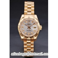 Rolex Datejust Golden Stainless Steel 25mm Watch-RD3783