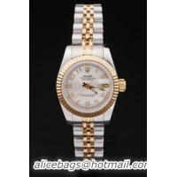 Rolex Datejust Mechanism Golden&White Surface Watch-RD2459