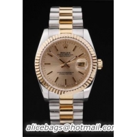 Rolex Datejust Golden Surface Stainless Steel Men Watch-RD2406