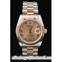 Rolex Datejust Golden Surface Stainless Steel Watch-RD2408