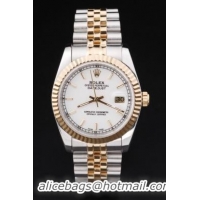 Rolex Datejust Golden&White Surface Men Watch-RD2366