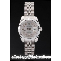 Rolex Datejust Mechanism Silver Cutwork Women Watch-RD2431