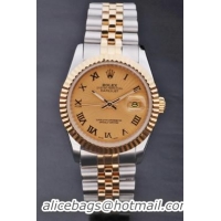 Rolex Datejust Rose Gold Stainless Steel Watch-RD3811