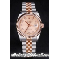 Rolex Datejust Rose Gold Surface Men Watch-RD3859