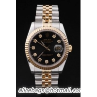 Rolex Datejust Stainless Steel Black Surface Watch-RD2378