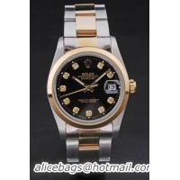 Rolex Datejust Stainless Steel Black Surface Watch-RD3870