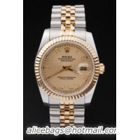 Rolex Datejust Swiss Mechanism Golden Surface Watch-RD2377