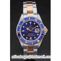 Rolex Submariner Mechanism Golden&Blue Surface Watch-RS4018