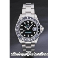 Rolex GMT-Master II Black Stainless Steel Men Watch-RM3904