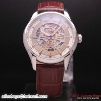 OMEGA DE VILLE Tourbillon Watches Steel on Brown Leather Strap Om7001