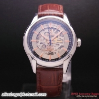 OMEGA DE VILLE Tourbillon Watches Steel on Brown Leather Strap Om7005