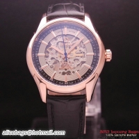 OMEGA DE VILLE Tourbillon Watches Red Gold on Black Leather Strap Om7016