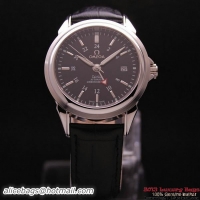 OMEGA DE VILLE Automatic Chronometer Steel on Black Leather Strap OM77204