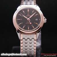 OMEGA DE VILLE Automatic Chronometer Red Gold on Steel Strap OM77215