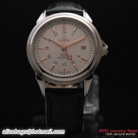 OMEGA DE VILLE Automatic Chronometer Steel on Black Leather Strap OM77217