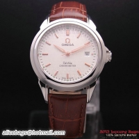 OMEGA DE VILLE Chronometer Steel on Brown Strap OM77301