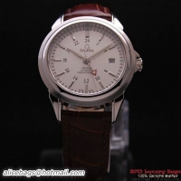 OMEGA DE VILLE Automatic Chronometer Steel on Brown Leather Strap OM77201