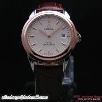 OMEGA DE VILLE Chronometer Red Gold on Brown Leather Strap OM77313