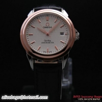 OMEGA DE VILLE Chronometer Red Gold on Black Leather Strap OM77314