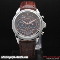 OMEGA DE VILLE CO-AXIAL CHRONOSCOPE Steel on Brown Leather Strap OM77404