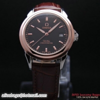 OMEGA DE VILLE Chronometer Red Gold on Brown Leather Strap OM77315