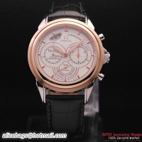 OMEGA DE VILLE CO-AXIAL CHRONOSCOPE Red Gold on Black Leather Strap OM77419