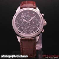 OMEGA DE VILLE CO-AXIAL CHRONOSCOPE Steel on Brown Leather Strap OM77410