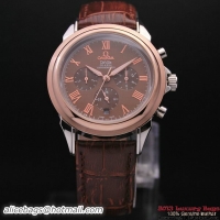 OMEGA DE VILLE CO-AXIAL Chronometer Red Gold on Brown Leather Strap OM77503