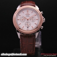 OMEGA DE VILLE CO-AXIAL Chronometer Red Gold on Brown Leather Strap OM77507