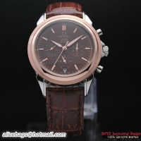 OMEGA DE VILLE CO-AXIAL Chronometer Red Gold on Brown Leather Strap OM77509