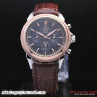 OMEGA DE VILLE CO-AXIAL Chronometer Red Gold on Brown Leather Strap OM77511