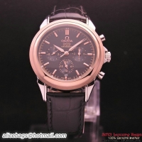 OMEGA DE VILLE CO-AXIAL Chronometer Red Gold on Black Leather Strap OM77512