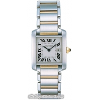 Cartier Tank Francaise Series 18k Yellow Gold and Stainless Steel Ladies Swiss Quartz Wristwatch-W51012Q4