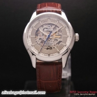 OMEGA DE VILLE Tourbillon Watches Steel on Brown Leather Strap Om7003