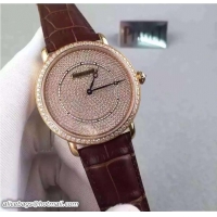 Shop Cheap Cartier All Over Crystal Watch With Crocodile Pattern Belt