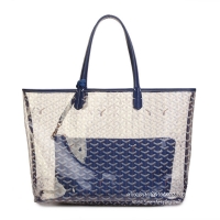 Free Shipping Goyard Transparent Tote 0308 Blue