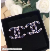 Duplicate Chanel Earrings A98461 Light Pink/Blue 2017