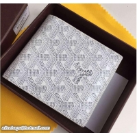 New Luxury Goyard Short 6 Card Slots Billfold Wallet 020085 White