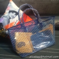 Buy Free Shipping Goyard St Transparent Tote GM 2377 Blue